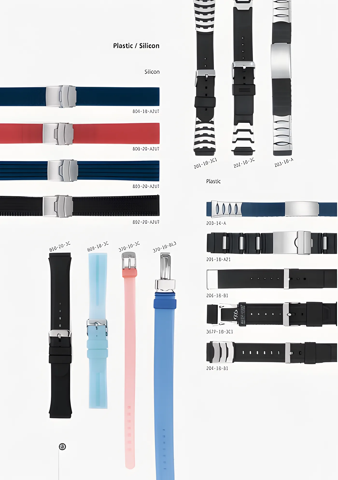 Watch band buckle and parts assortment